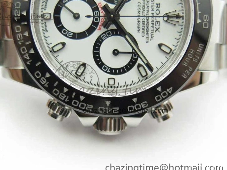 Rolex aaa copy Bezel White Sustainable 116500 Noob Edition on Bracelet Ceramic Best A SS Dial 1:1 2980 Daytona 1218